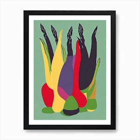 Asparagus Abstract Bold Graphic vegetable Art Print