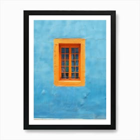 Blue And Orange Window Art Print