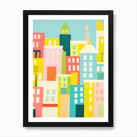 London, England Colourful View 3 Art Print