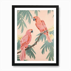 Vintage Japanese Inspired Bird Print Parrot 1 Art Print