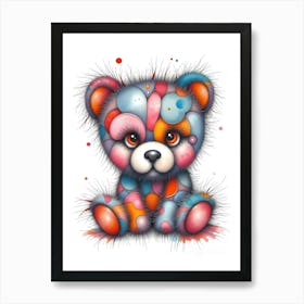 The Enchanted Patchwork Guardian Teddy Bear Art Print