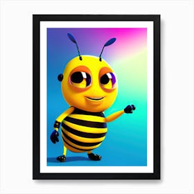 Cute Bee Illustration Art Print