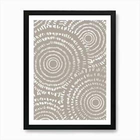 Abstract Brown Circles Art Print