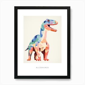 Nursery Dinosaur Art Allosaurus 6 Poster Art Print