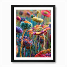Daisies Knitted In Crochet 11 Art Print