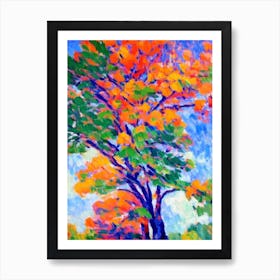 Atlas Cedar 2 tree Abstract Block Colour Art Print