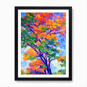 Atlas Cedar 2 tree Abstract Block Colour Affiche