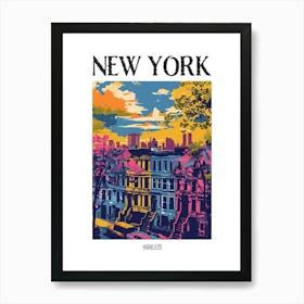 Harlem New York Colourful Silkscreen Illustration 2 Poster Art Print