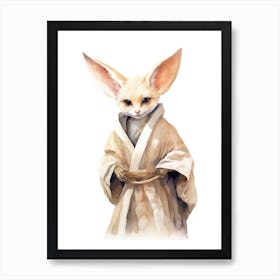 Baby Fennec Fox As A Jedi Watercolour 3 Art Print