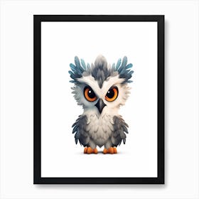 Watercolour Jungle Animal Harpy Eagle 2 Art Print