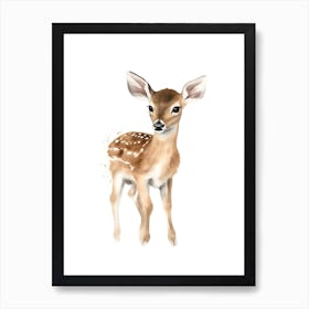 Baby Deer Watercolour Nursery 13 Art Print