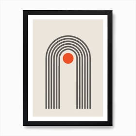 Arches Set Red Dot Art Print