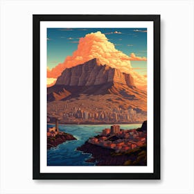 Cape Town Pixel Art 6 Art Print