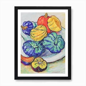 Acorn Squash 2 Fauvist vegetable Art Print