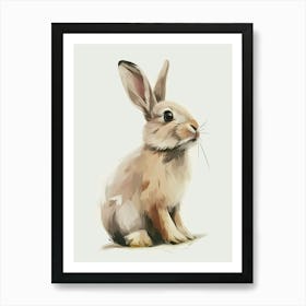 Beveren Rabbit Kids Illustration 3 Art Print