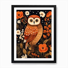 Fall Foliage Owl 2 Art Print