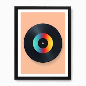 Colorful Vinyl Record Art Print