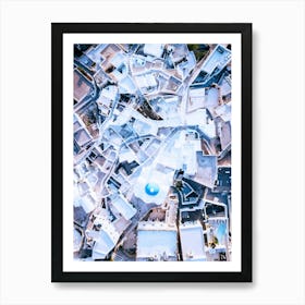 Santorini, Greece. Aerial view #1 Art Print