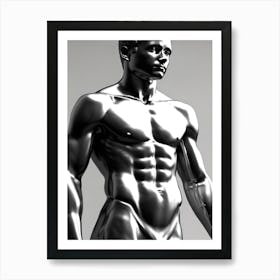 3d model of male body Art Print