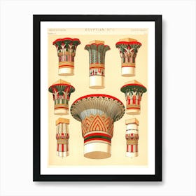 Egyptian Column, Owen Jones Art Print