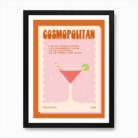 Cosmopolitan Orange & Pink Art Print