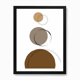 Brown Circles , digital wall art, digital download wall art, digital printable wall art, modern wall art, abstract wall art, wall art for print, minimalist wall art, digital wall art. Art Print