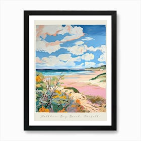 Poster Of Holkham Bay Beach, Norfolk, Matisse And Rousseau Style 2 Art Print