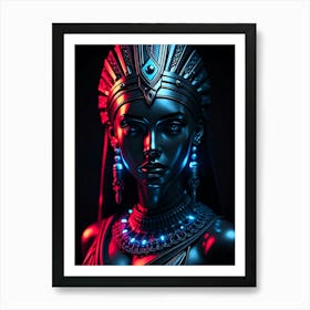 Metallic Cleopatra - Diverse Art Illustration 79 Art Print