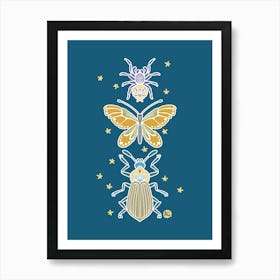 Doodle Smart Bugs [dark] Affiche