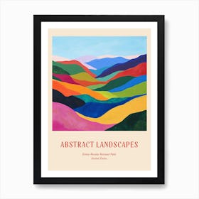 Colourful Abstract Sierra Nevada National Park Usa 4 Poster Art Print