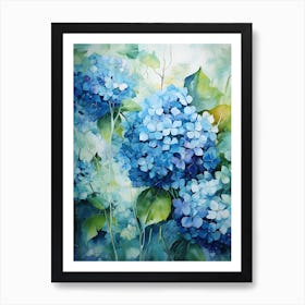 Blue Hydrangeas 2 Art Print