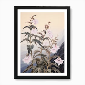 Flower Illustration Lobelia 3 Art Print