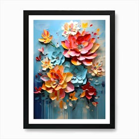 Paper Flowers 35 Art Print