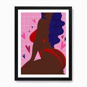 Laced Up Pink Art Print