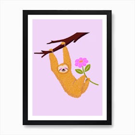 Cute Sloth Art Print