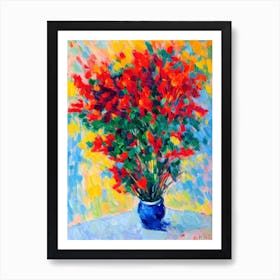 Anniversary Flowers Matisse Inspired Flower Art Print