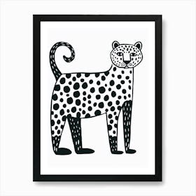 B&W Leopard Art Print