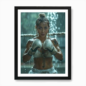 Boxer In The Rain Art Print