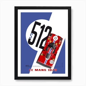 Le Mans 1970, F 512, Bucknam, Posey Art Print
