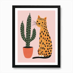 Cactus Cat 6 Art Print