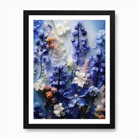Blue Flowers 2 Art Print