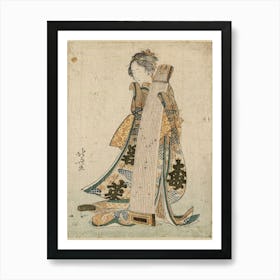 Hokusai's Woman, Katsushika Hokusai Art Print
