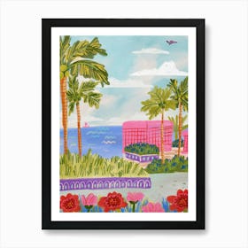 Pink Palms Art Print