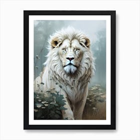 Lion In The Woods 1 Art Print