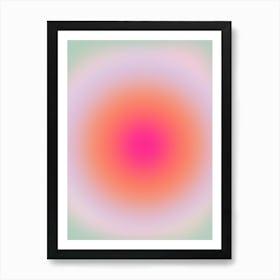 Vintage Colorful Gradient Aura Art Print