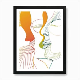 Minimalist Portrait Studies Woman Line 2 Art Print