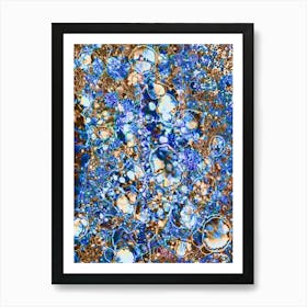 Abstraction Blue Splash Art Print