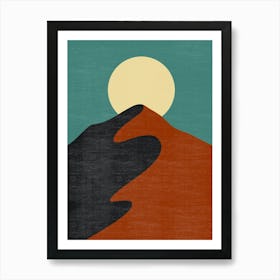 Sunset Over The Mountains 3 Art Print