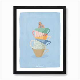 How Much Coffee Is Too Much Coffee Art Print