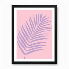 Palm Leaf Pink And Purple Art Print